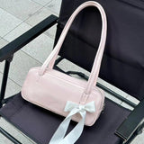 DEANWANGKT 2025 Niche commuter girl bag popular new pillow bag high-end shoulder bag bow portable underarm bag women