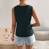 Hot trade New  women's clothing  u-neck sleeveless casual waffle home wear vest top spot