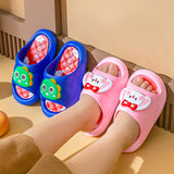 DEANWANGKT Children's Summer Slippers Boys and Girls Cute Waterproof New Indoor Shoes Warm Non-Slip Home Small Medium Children's Slippers