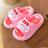 DEANWANGKT Children's Summer Slippers Boys and Girls Cute Waterproof New Indoor Shoes Warm Non-Slip Home Small Medium Children's Slippers