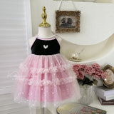 Girl's Dress 2024 Summer New Korean Style Baby Girl's Fashionable Children's Braces Skirt Princess Dress