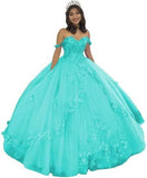 2025Popular, ,   new evening dress one-word shoulder bar mitzvah dress princess dress three-dimensional flower applique dress