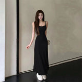 Hot Girl Elastic Sling Dress Women's Summer 2023 New Waist Slimming off-Shoulder Innerwear Bottoming Dress