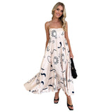 2024 European and American Spring and Summer  European and American Hot Trade New Women's Clothing Fresh Floral Strap Dress Slim Fit