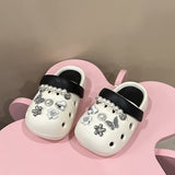 DEANWANGKT Children's Slippers Parent-Child Girls Summer New Home Soft Bottom Hole Shoes Girls Beach Slippers Boys Outdoor Wear