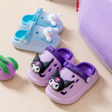 DEANWANGKT Sanrio Clow M Cartoon Children's Eva Hole Shoes Boys Closed-Toe Slippers Non-Slip Melody Girls' Sandals