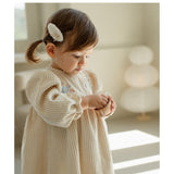 Little Girl's Autumn Embroidered Lace Cotton Corduroy Dress Girls Autumn Clothing Long Sleeve Princess Dress Baby Dress