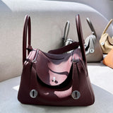 High-Grade New Top Layer TC Cowhide Serafil Line Lindy Bag Large Capacity Fashion Shoulder Crossbody Pillow Bag