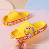 DEANWANGKT Summer Girls' Non-Slip Dinosaur Fun Boys Indoor Cute Cartoon Children's Slippers Bathroom Outdoor Wear Shit Feeling