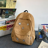 New Japanese Cute Girl Niche Five-Pointed Star Backpack Ins Versatile College Students Bag Female High School Backpack