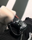 DEANWANGKT 2025 South Korea popular new bow metal buckle mini handbag mouth red envelope earphone bag chain messenger bag bag female