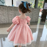 Girls' Dress Wholesale Fashionable New Baby Dress Children's Bubble Sleeve Princess Dress Summer Live Supply