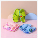 DEANWANGKT Summer Girls' Non-Slip Dinosaur Fun Boys Indoor Cute Cartoon Children's Slippers Bathroom Outdoor Wear Shit Feeling