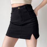 deanwangkt - New Look Split Denim Skirt