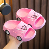 DEANWANGKT Children's Slippers Summer Boys and Girls Home Non-Slip Indoor Handsome Cartoon Car Kid Baby Slippers