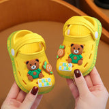 DEANWANGKT Eva Children's Closed Toe Hole Shoes Summer Girls Boys Baby Indoor Soft Bottom Non-Slip Kid's Cartoon Sandals