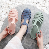 DEANWANGKT  New Flat Sandals for Women Outdoor All-Matching Summer Closed Toe Women Fashion Shoes Wholesale Stall Supply