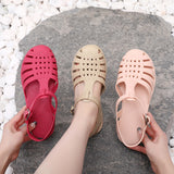 DEANWANGKT  New Flat Sandals for Women Outdoor All-Matching Summer Closed Toe Women Fashion Shoes Wholesale Stall Supply