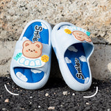 DEANWANGKT Children's Slippers Boys and Girls Baby Summer Home Indoor Bath Cartoon Deodorant Slip-on Slippers Wholesale