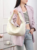 Factory Direct Sales Hand-Woven Shoulder Crossbody Women's Bag Lambskin Lunch Bag Fashion Underarm Bag Hand Holding Clutch