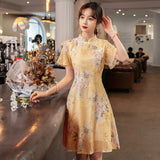 Cheongsam Women's Summer Improved Young New New Chinese Style Embroidery Floral Dress