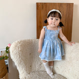 Strictly Selected Girls' Dress 2024 Summer New Children's Korean-Style Strap Princess Dress Baby Baby Bodysuit Baby Dress