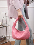 Factory Direct Sales Hand-Woven Shoulder Crossbody Women's Bag Lambskin Lunch Bag Fashion Underarm Bag Hand Holding Clutch