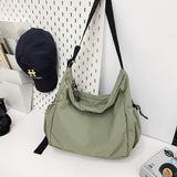 DEANWANGKT 2025 Crossbody bag women's bag new mailman fashion trend casual solid color street versatile trendy brand boys shoulder bag
