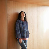 Original cotton-blend printed cotton-padded jacket for women, retro ethnic style design sense cotton-padded jacket short top B1132
