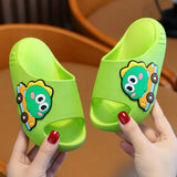 DEANWANGKT Children's Rabbit Dinosaur Cartoon Boys and Girls Princess Indoor and Outdoor Bathroom Soft Bottom Non-Slip Slippers One Piece Dropshipping Summer