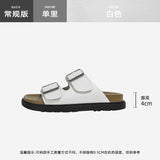 DEANWANGKT  Genuine Leather Version!  New Slippers Women's Summer Outdoor All-Matching Flat Boken Women's Shoes Casual Beach Women's Shoes