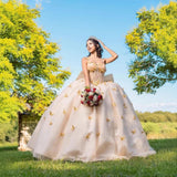 2025new evening dress one-word shoulder tube top adult dress princess dress three-dimensional butterfly dress