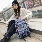 deanwangkt Cool Graffiti Large-capacity Backpack Women Man Waterproof School Bags for Teenagers Geometric Travel Backpack Ladies Bookbags