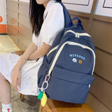 Back To School Women Backpack Kawaii Bear Embroidery Japanese Harajuku Laptop Travel High Capacity School Bags Colleg Cute Schoolbag Mochila