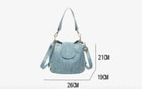 deanwangkt  Casual Denim Bucket bag for women Shoulder Crossbody Bag Multiple pockets  ladies handbag Luxury design Female big Totes blue