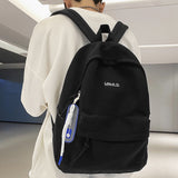 Cool Male Travel Female Solid Color New Backpack Lady Men Laptop Women Backpack Student Bag Boy Girl Harajuku School Bag Fashion