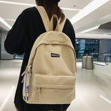 Cool Male Travel Female Solid Color New Backpack Lady Men Laptop Women Backpack Student Bag Boy Girl Harajuku School Bag Fashion