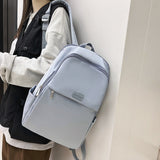 deanwangkt Female Pack Nylon Women Laptop Backpack Fashion Bagpack Shoulder Back Bag Preppy Style Solid Color Backpacks for Girls Bookbag