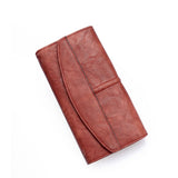 deanwangkt - Vintage Trifold Wallet Women Long PU Leather Wallet Female Clutch Purse Hasp Female Phone Bag Girl Card Bags Ladies High Quality