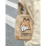 deanwangkt - Japanese Cute Cartoon Rabbit Large Capacity Canvas Bag Women's Bag Tote Bag Crossbody Bag Messenger Bag Wallet Mini Bag