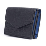 deanwangkt - Short Three Fold Leather Wallet New Fashion Women's Cowhide Cabinet Color Contrast Multi Card Pocket Wallet