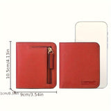 Snap Closure PU Leather Wallet: Multi-Slot, ID Window & Coin Pocket - Compact, Secure & Stylish