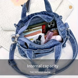 Trendy Denim Quilted Crossbody Bag, Simple Solid Color Shoulder Bag, Perfect Messenger Bag For Daily Use