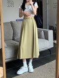 Pleated High Waist Skirt, Elegant Skirt For Spring & Summer, Women's Clothing