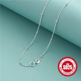 925 Sterling Silver Simple Chain Necklace Minimalist Style Hypoallergenic Chain Neck Jewelry