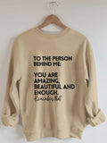 Letter Print Pullover Sweatshirt, Casual Long Sleeve Crew Neck Sweatshirt For Fall & Winter, Women's Clothing