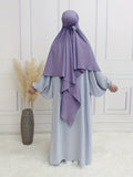 Modest Islamic Solid Khimar, Elegant Solid Hijab, Women's Clothing