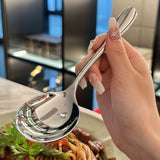 Elegant 4pcs Stainless Steel Serving Spoons Set - Perfect for Buffets, Family Gatherings & Banquets