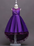 Stunning Girls' Tutu Dress - High-Low Tail, Sparkly, Elegant, and Comfortable - Perfect for Christmas, Birthday, Wedding, and Performance Occasions