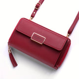 deanwangkt  Fashion Zipper Around Coin Purse, Large Capacity Crossbody Bag, Women's Casual Handbag, Shoulder Bag & Wallet